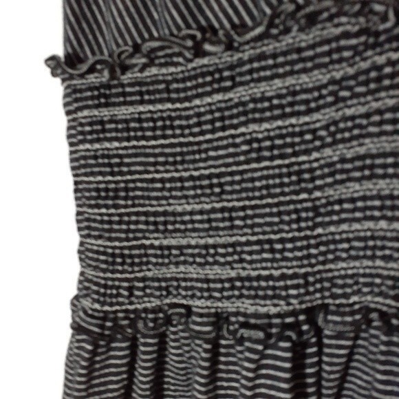 Max studio ruffle layered dress black small s summer sundress soft knit - Picture 4 of 8